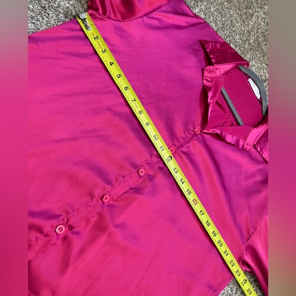 Blissshow | Fuchsia Oversized Shirt Dress / Tunic - Picture 8 of 10